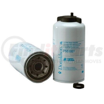 P551001 by DONALDSON - Fuel Water Separator Filter - 7.6 in., Water Separator Type, Spin-On Style, Cellulose Media Type, Not for Marine Applications