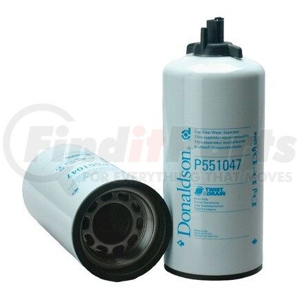 P551047 by DONALDSON - Fuel Water Separator Filter - 11.50 in., Water Separator Type, Spin-On Style, Composite Media Type