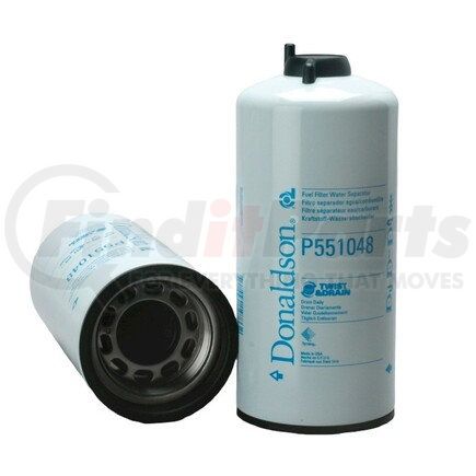 P551048 by DONALDSON - Fuel Water Separator Filter - 10.74 in., Water Separator Type, Spin-On Style, Synthetic Media Type, Not for Marine Applications