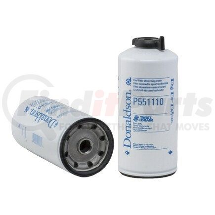 P551110 by DONALDSON - Fuel Water Separator Filter - 9.61 in., Water Separator Type, Spin-On Style, Cellulose Media Type, Not for Marine Applications