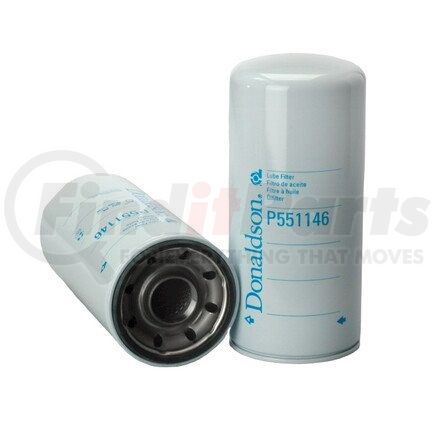 P551146 by DONALDSON - Engine Oil Filter - 10.24 in., Full-Flow Type, Spin-On Style, Synthetic Media Type, with Bypass Valve