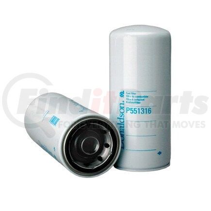 P551316 by DONALDSON - Fuel Filter - 12.13 in., Spin-On Style, Cellulose Media Type