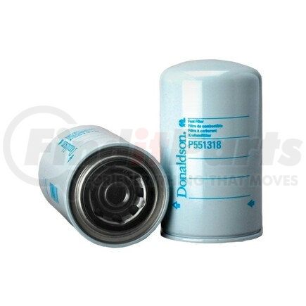 P551318 by DONALDSON - Fuel Filter - 7.28 in., Spin-On Style, Cellulose Media Type