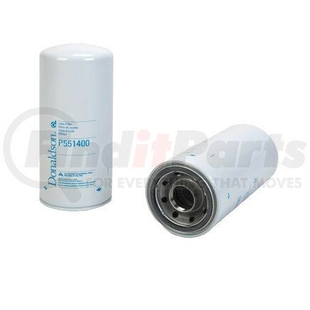 P551400 by DONALDSON - Engine Oil Filter - 12.13 in., Full-Flow Type, Spin-On Style, Cellulose Media Type