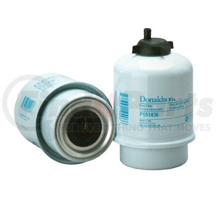 P551436 by DONALDSON - Fuel Filter - 5.33" Water Separator Type, Cartridge Style, Cellulose, Silicone Media Type