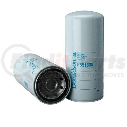 P551808 by DONALDSON - Engine Oil Filter - 12.13 in., Full-Flow Type, Spin-On Style, Cellulose Media Type