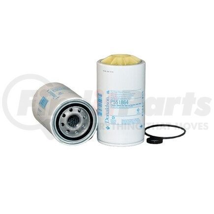P551864 by DONALDSON - Fuel Water Separator Filter - 6.14 in., Primary Type, Spin-On Style, Cellulose, Meltblown Media Type