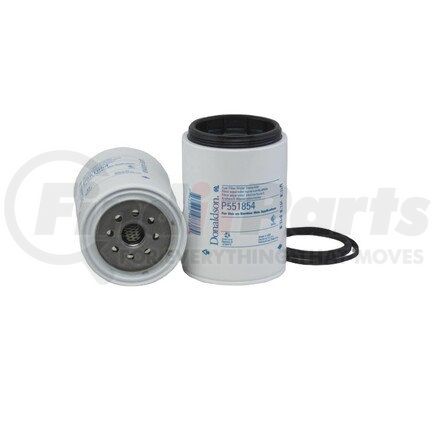P551854 by DONALDSON - Fuel Water Separator Filter - 6.11 in. Overall length, Water Separator Type, Spin-On Style, Meltblown Media Type