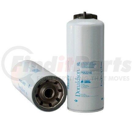 P552216 by DONALDSON - Fuel Water Separator Filter - 12.24 in., Water Separator Type, Spin-On Style, Cellulose, Silicone Media Type