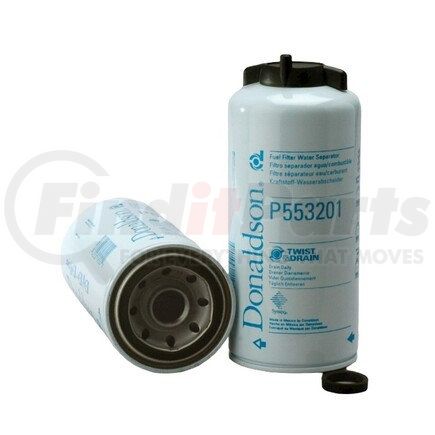P553201 by DONALDSON - Fuel Water Separator Filter - 8.63 in., Water Separator Type, Spin-On Style, Composite Media Type