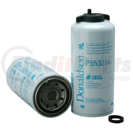 P553214 by DONALDSON - Fuel Water Separator Filter - 8.63 in., Water Separator Type, Spin-On Style, Cellulose Media Type, Not for Marine Applications