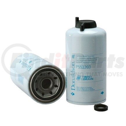 P553203 by DONALDSON - Fuel Water Separator Filter - 7.61 in., Water Separator Type, Spin-On Style, Cellulose Media Type