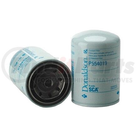 P554019 by DONALDSON - Engine Coolant Filter - 5.35 in., M16 x 1.5 thread size, Spin-On Style Cellulose Media Type, Volvo 3945411