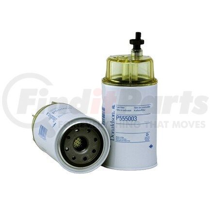 P555003 by DONALDSON - Fuel Water Separator Filter - 8.06 in., Water Separator Type, Spin-On Style, Cellulose Media Type