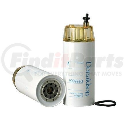 P555006 by DONALDSON - Fuel Water Separator Filter - 11.38 in., Water Separator Type, Spin-On Style, Cellulose Media Type