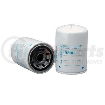 P555680 by DONALDSON - Engine Oil Filter - 5.35 in., Full-Flow Type, Spin-On Style, Cellulose Media Type, with Bypass Valve