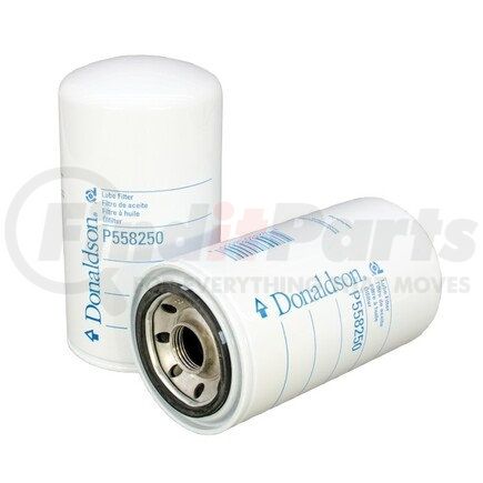 P558250 by DONALDSON - Engine Oil Filter - 6.77 in., Full-Flow Type, Spin-On Style, Cellulose Media Type, with Bypass Valve