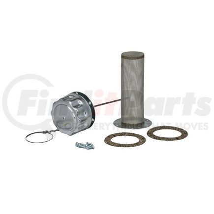 P562595 by DONALDSON - Hydraulic Filler Breather Assembly - 5.98 in. length, 3.15 in. OD, 6 bolt holes