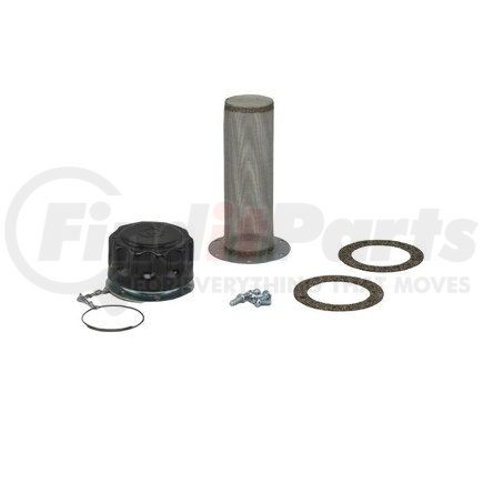 P562619 by DONALDSON - Hydraulic Filler Breather Assembly - 5.98 in. length, 3.15 in. OD, 6 bolt holes