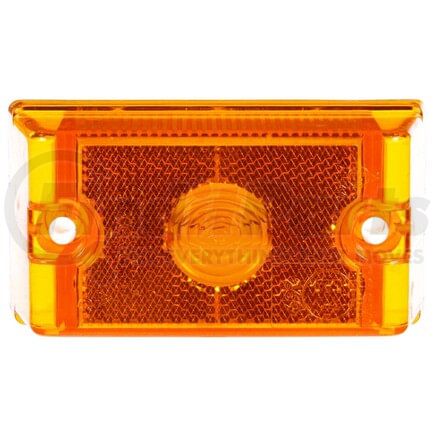 13200Y by TRUCK-LITE - 13 Series, European Approved, Incandescent, Yellow Rectangular, 1 Bulb, Marker Clearance Light, ECE, 2 Bolt & Nut Mount, Super 21 Plug, 24V