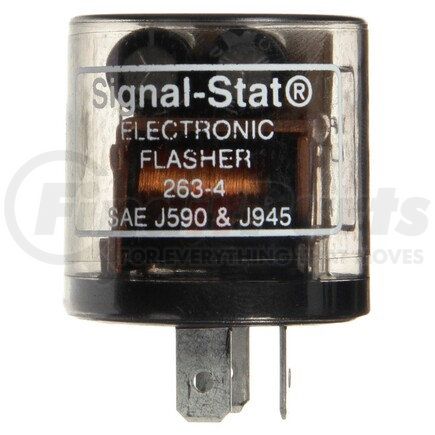 2634 by TRUCK-LITE - Signal-Stat Flasher Module - 10 Light Electro-Mechanical, Plastic, 60-120fpm, 3 Blade Terminals, 24V