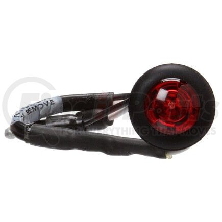 33072R by TRUCK-LITE - 33 Series, 33725 Grommet, LED, Red Round, 1 Diodes, Marker Clearance Light, PC, Black Rubber Grommet, Hardwired, .180 Bullet Terminal, 12V, Kit