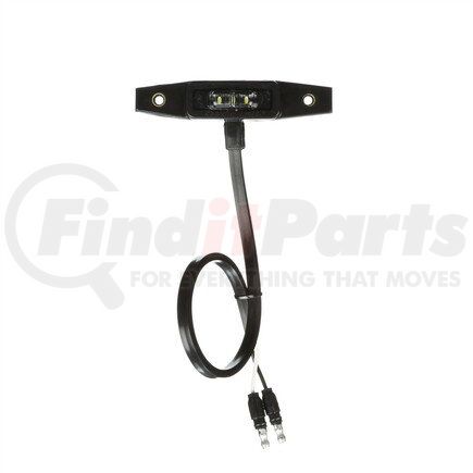 36215C by TRUCK-LITE - 36 Series Auxiliary Light - LED, 3 Diode, Clear Lens, Winged Shape Lens, Black, Adhesive Mount, 12-24V