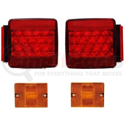 5051DK by TRUCK-LITE - Signal-Stat Trailer Light Kit - LED, Includes Left and Right S/T/T and M/C Lights, 18 Gauge Wire, 12v