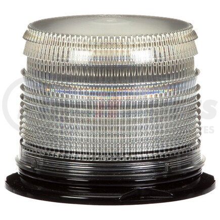 6600W by TRUCK-LITE - Signal-Stat Beacon Light - Gas Discharge, Low Profile Beacon, Clear Lens, Permanent Mount/Pipe Mount, Class I, Hardwired, Stripped End, 12V