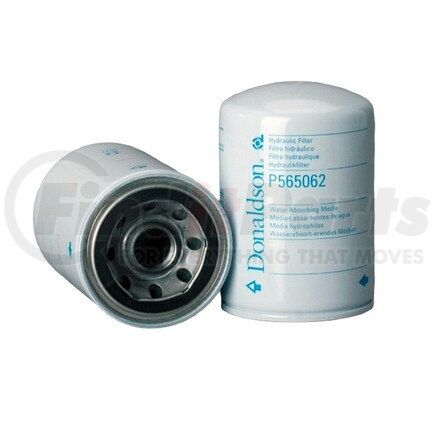 P565062 by DONALDSON - Hydraulic Filter - 5.35 in., Spin-On Style, Synthetic, Water Absorbent Media Type