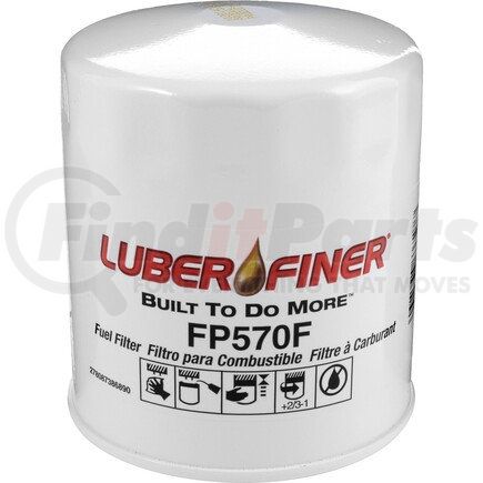FP570F by LUBER-FINER - 4" Spin - on Fuel Filter