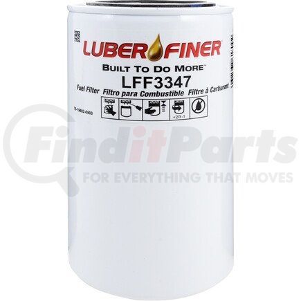LFF3347 by LUBER-FINER - 4" Spin - on Fuel Filter