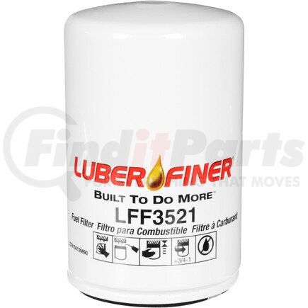 LFF3521 by LUBER-FINER - 3" Spin - on Fuel Filter