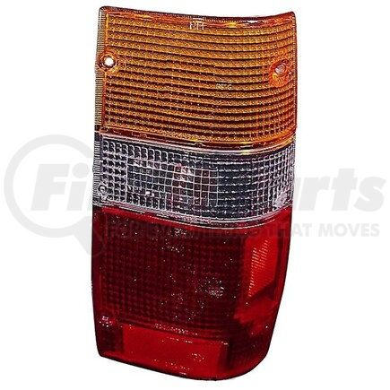 00-314-1902R-S by DEPO - Tail Light Lens, RH, Red/Amber/Clear Lens