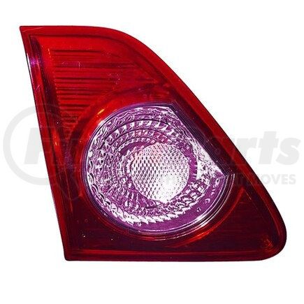 212-1329L-AS by DEPO - Tail Light, LH, Inner, Trunk Lid Mounted, Chrome Housing, Red/Clear Lens