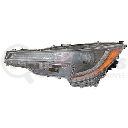 312-11BHL-US2 by DEPO - Headlight, LH, Lens and Housing, Black Housing, Clear Lens, with Projector