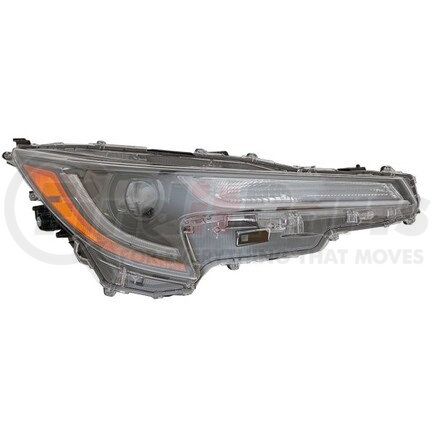 312-11BHR-US2 by DEPO - Headlight, RH, Lens and Housing, Black Housing, Clear Lens, with Projector