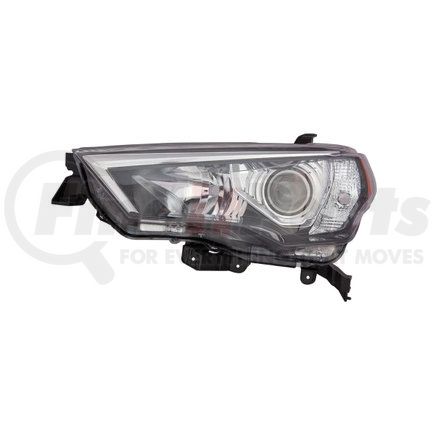 312-11F1L-UC2 by DEPO - Headlight, LH, Black/Chrome Housing, Clear Lens, with Projector, CAPA Certified