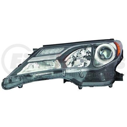 312-11D5L-UCD2 by DEPO - Headlight, LH, Black/Chrome Housing, Clear Lens, with Projector, CAPA Certified