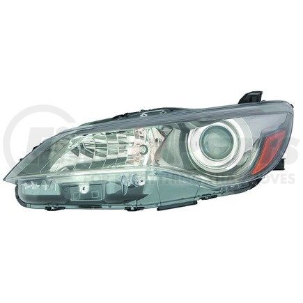 312-11F4L-AC7 by DEPO - Headlight, LH, Black/Chrome Housing, Clear Lens, with Projector, CAPA Certified