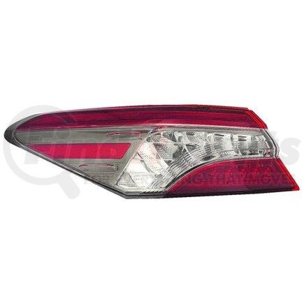 312-19ATL-AC8 by DEPO - Tail Light, LH, Outer, Chrome Housing, Red/Smoke Lens, LED, CAPA Certified