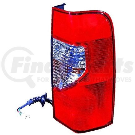 315-1943R-DS by DEPO - Tail Light, RH, Chrome Housing, Red/Clear Lens, 2 Bulb Design