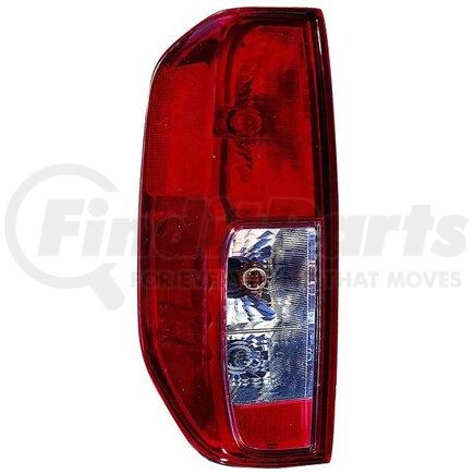 315-1954L-AS by DEPO - Tail Light, LH, Chrome Housing, Red/Clear Lens, 3 Bulb Design