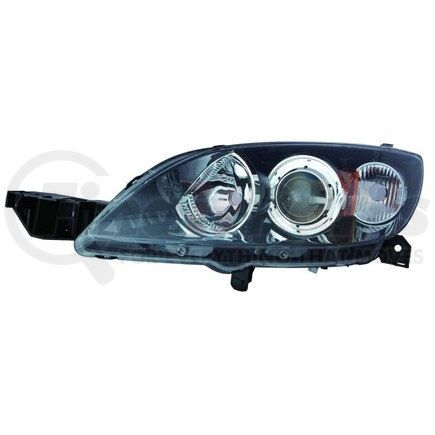 316-1131LMUSHN2 by DEPO - Headlight, LH, Lens and Housing, Black/Chrome Housing, Clear Lens, with Projector