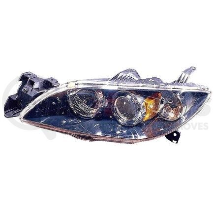 316-1132L-UC by DEPO - Headlight, LH, Black Housing, Clear Lens, with Projector, CAPA Certified