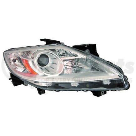 316-1143R-US by DEPO - Headlight, RH, Chrome Housing, Clear Lens, with Projector