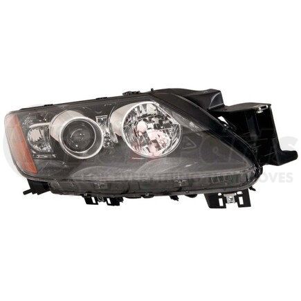 316-1136RNUSHM7 by DEPO - Headlight, RH, Black Housing, Clear Lens, with Projector, with Integral Turn Signal