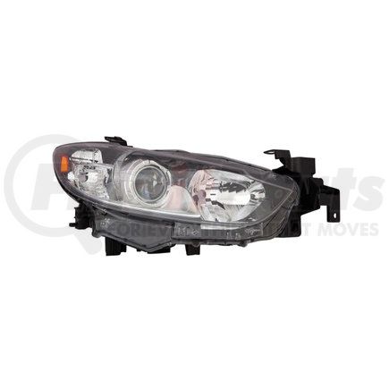 316-1148R-UC2 by DEPO - Headlight, RH, Black Housing, Clear Lens, with Projector, CAPA Certified