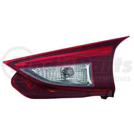 316-1308R-AC by DEPO - Tail Light, RH, Inner, Liftgate Mounted, Chrome Housing, Red/Clear Lens, Fiber Optic, LED, CAPA Certified