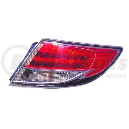 316-1924R-AS by DEPO - Tail Light, RH, Outer, Quarter Panel Mounted, Chrome Housing, Red/Clear Lens, LED